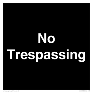 No Trespassing